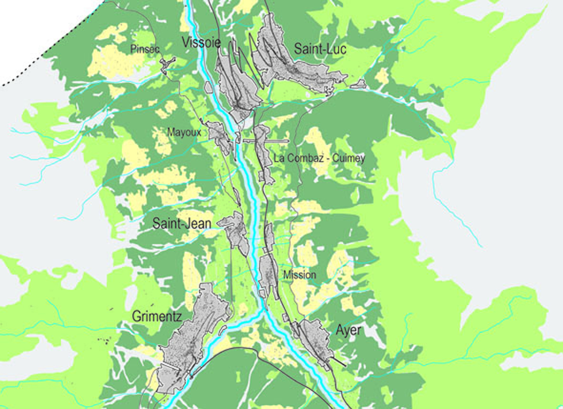 aménagement du territoire  - anniviers - groupement topos urbanisme, nomad architectes, transitec, cheseauxrey sàrl