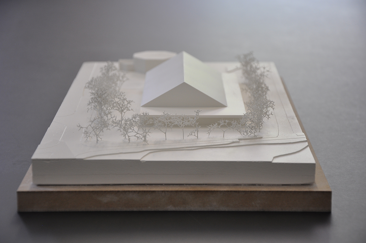 maquette pour le concours d'architecture pour la rénovation et l'agrandissement de la salle polyvalente de Châteauneuf-Conthey - 2016 - 1er prix - cheseauxrey sàrl