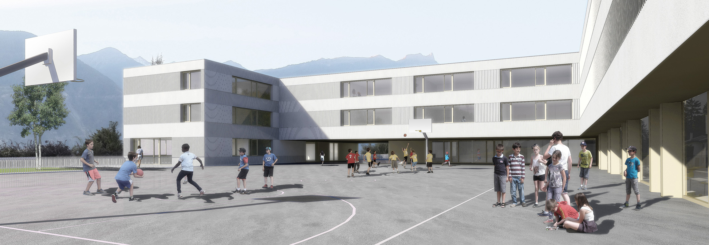 concours d'architecture pour une école et des locaux pour les enfants à Chamoson  - 2016 - cheseauxrey sàrl