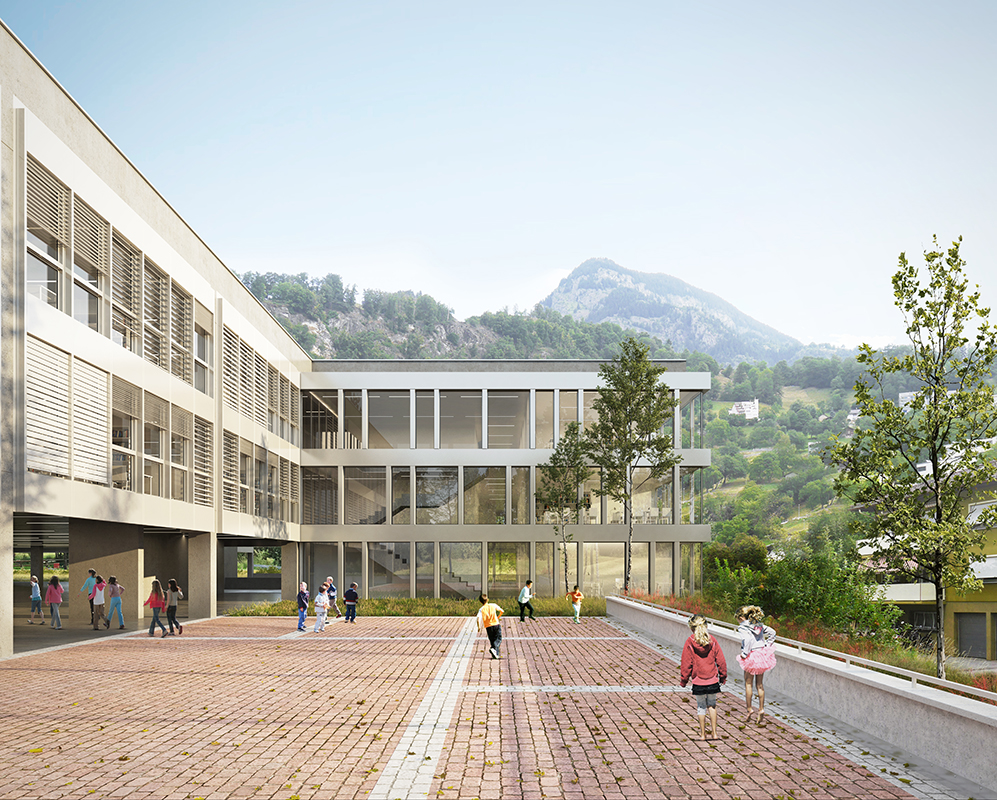 Neubau Primarschulhaus Campus Bammatta in Naters - 2018 - 4ème prix - cheseauxrey sàrl