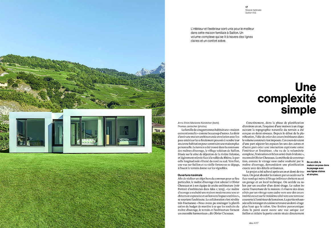 Habitation à Saillon - magazine Idea