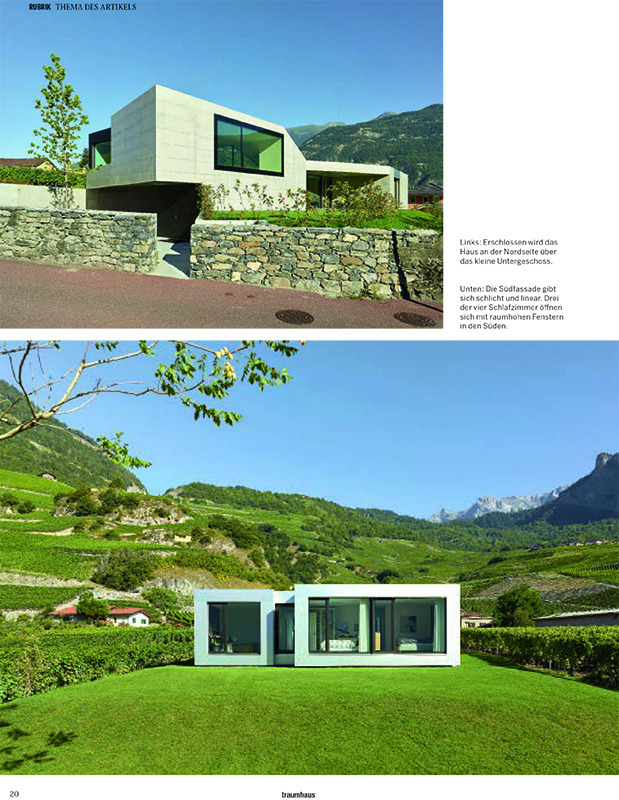 Habitation à Saillon - magazine Traumhaus